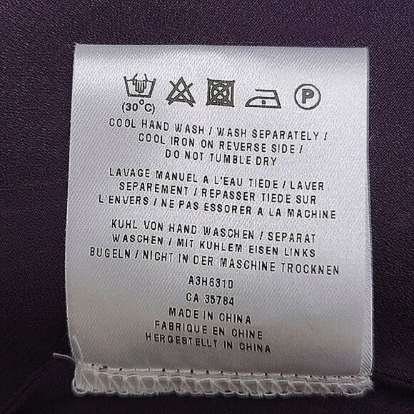 Vtg Y2K plum silk chiffon floral print sleeveless midi dress - Picture 7 of 14